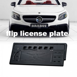 Europe Size Black Metal Car Plate Hi-tech license plate frame