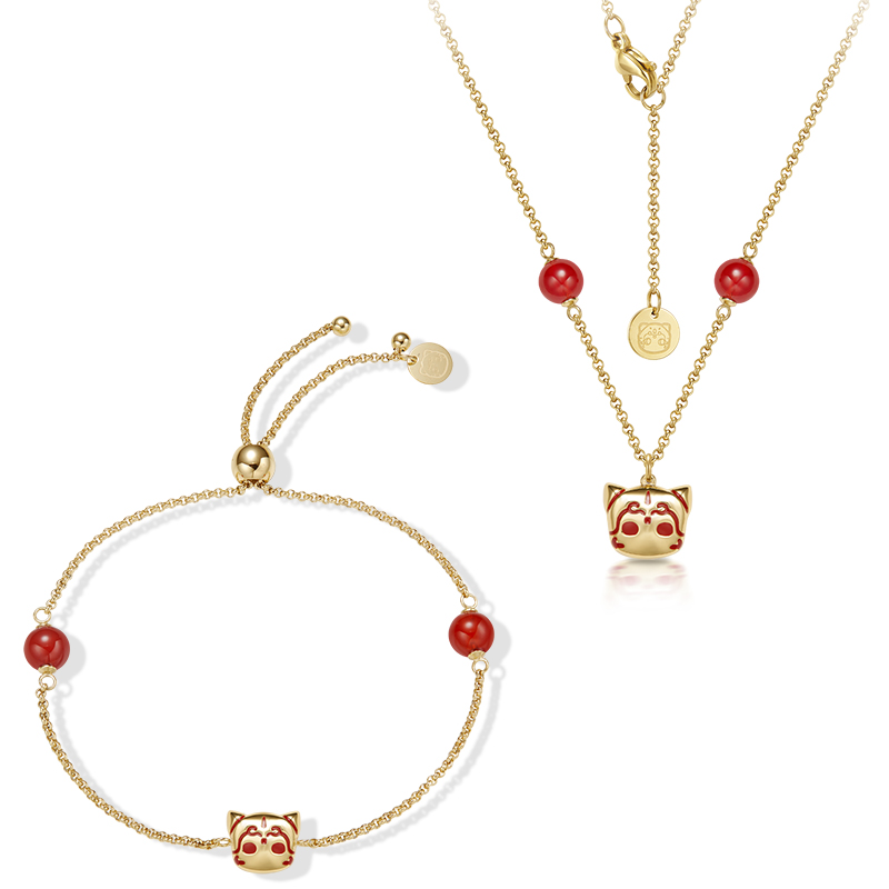 Cat Jewelry Sets Necklace Set Jewelry Jewelry Set Mix Style Hot Sell rose Gold Mini Bracelet Gift Party  (5)