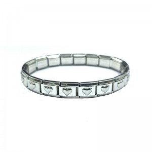Customized Link High Polished Links Charm Italian Stainless Steel starter Bracelets
