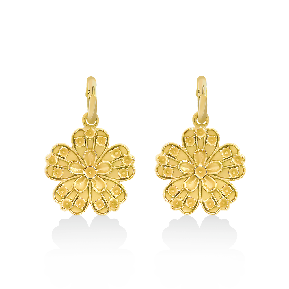 Dangle Floral Statement Drop Earrings Designer Minimal Jewelry Wholesale Fashion Jewellery Handmade