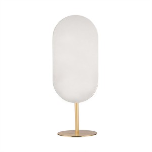 Aukštos kokybės ovalo formos nerūdijančio plieno sukimosi veidrodžiai Reguliuojamas veidrodinis makiažo veidrodis, skirtas naudoti namuose