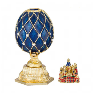 دھاتی کرسٹل Rhinestone Faberge انڈے کے زیورات باکس Trinket باکس