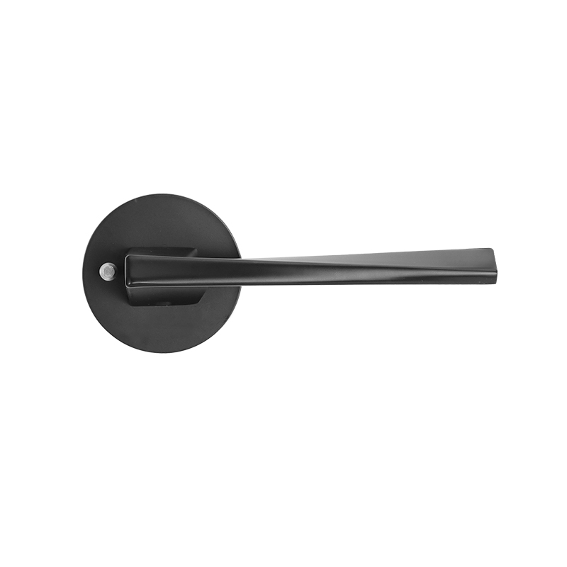 Quality Inspection for Interior Door Handles With Privacy Lock - Black Round Child Safety Door Handle With Lock – YALIS