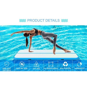 China Factory 8M 10M Colorful Customize Air Trick Pool Float Inflatable Yoga Mat  0395