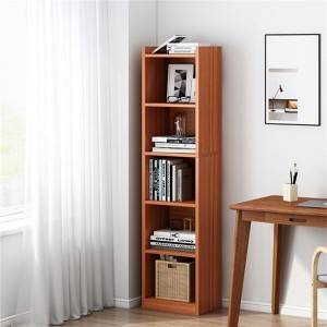 Bookcase Corner Cabinet Narrow Version Simple Floor Economical Storage Cabinet Storage Space Saving Small Corner Storage Bookcase