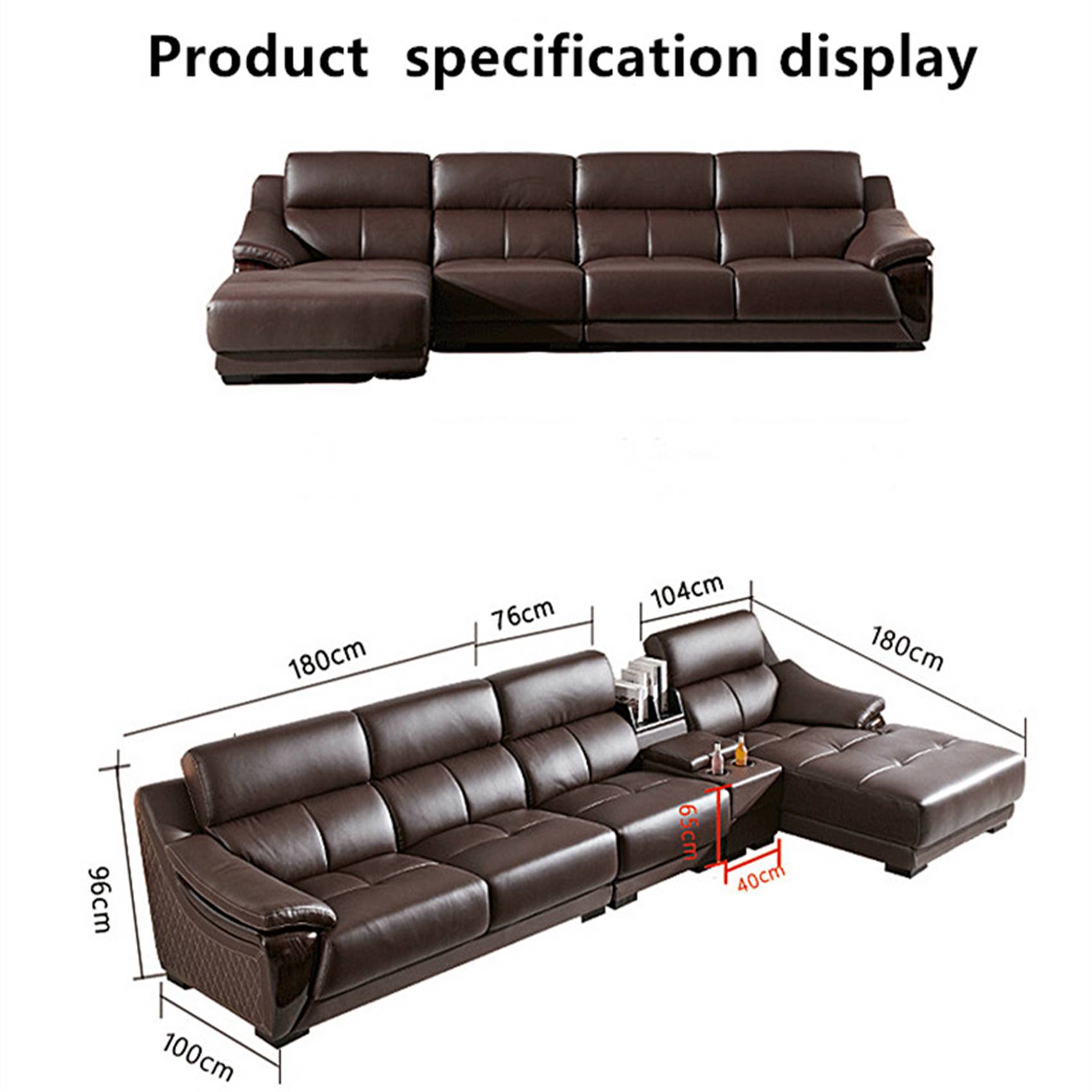 China Cheap price Wooden Sofa Bed - Living room furniture leather