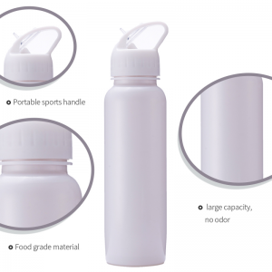 GRS 700ML Botella de agua con logotipo personalizado de doble pared respetuosa con el medio ambiente, botella de agua deportiva con aislamiento al vacío y boca estándar