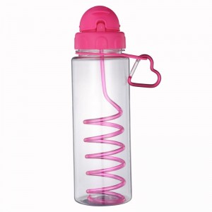 GRS Nieuw ontwerp Kinderreisveiligheid Bpa-vrij Enkelwandige Plastic Waterfles Aangepast Logo Met Handvat