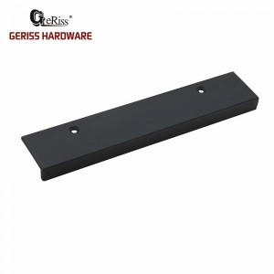 Black powder coated aluminium profile handle