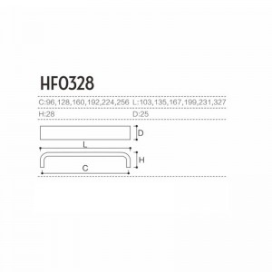 Matte aluminium alloy modern simple design furniture hardware drawer handle