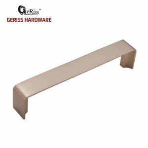 Modern simple style champagne gold aluminum furniture door handles