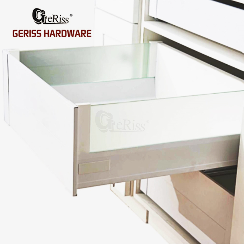 Top Quality Slide The Drawer With Square Bar - Inner High Soft Close Metal Sliding Drawer System with Side Glass – Yangli