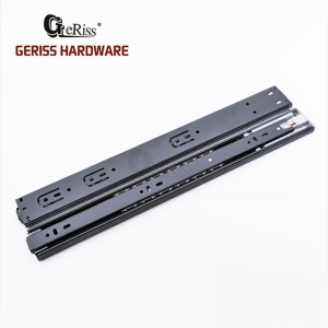 Push to open drawer runners slides, full extension, H45 ball bearing telescopic channel