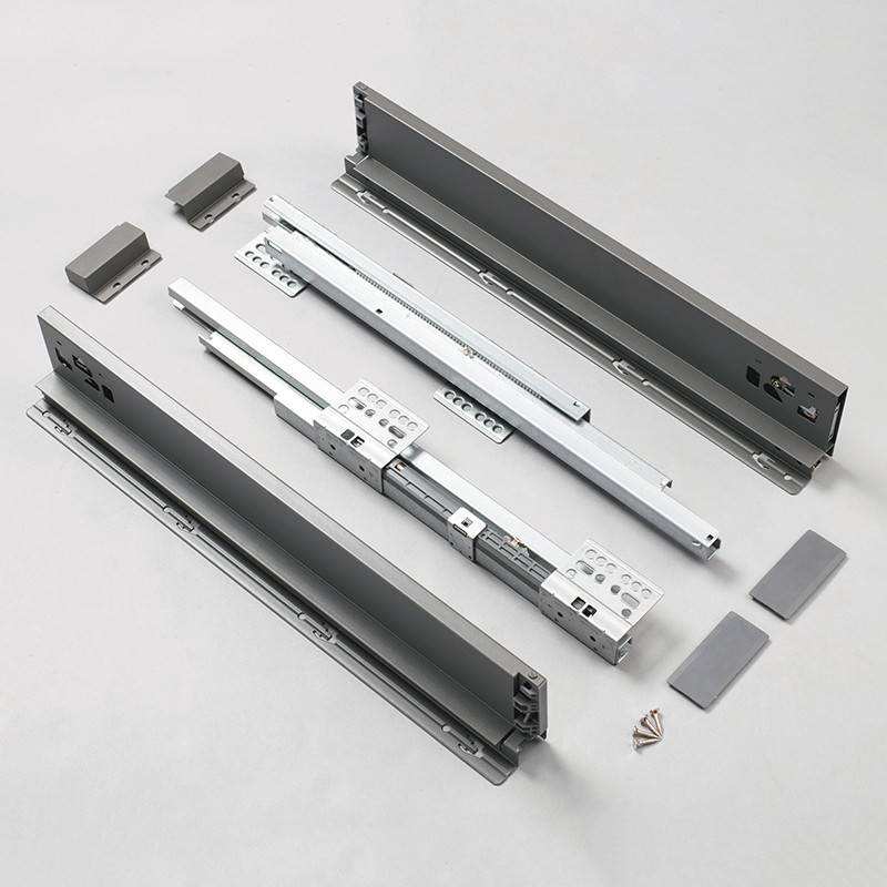 Wholesale Price Bearing Drawer Slide 19mm - Soft Closing Slim Double Wall Drawer Slide – Yangli