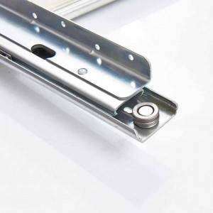 Width 48mm telescopic channel slide for double extension dinning tables