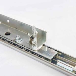 Width 48mm telescopic channel slide for double extension dinning tables