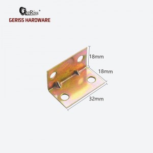 L shaped right angle bracket support for cabinet corner