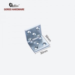 Standard thickness stamped metal angle bracket corner L shaped furniture connector