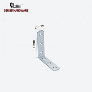 Zinc plated 90 degree 6 holes corner brace angle bracket for furniture connection