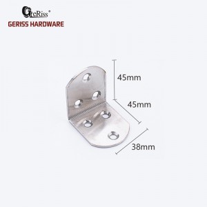 Stamped fitting 2.5mm thickness stainless steel round edge angle bracket corner brace