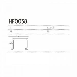 Simple type sealing edge drawer pull furniture aluminum profile handle