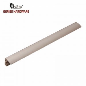 Champagne gold finished insert edge drawer pull aluminum profile handle