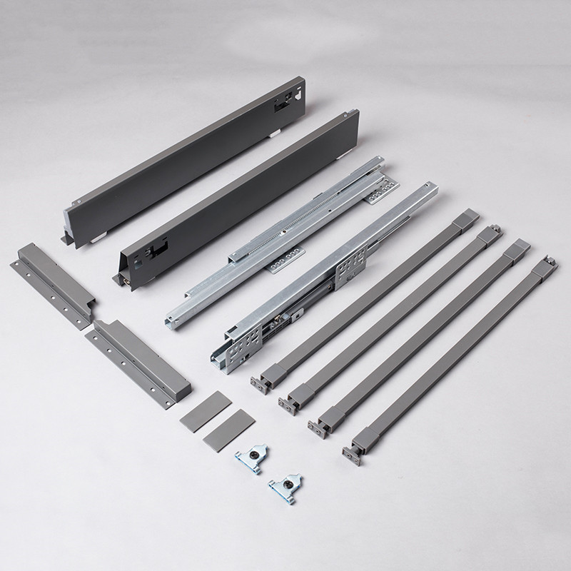 Factory Price Metal Sliding Drawer Channel - Silent soft close movement system for double wall drawer slide – Yangli