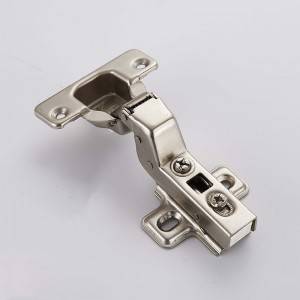 High definition L Shaped Cabinet Hinges - Clip-on soft closing furniture cabinet hinge with two holes plate – Yangli