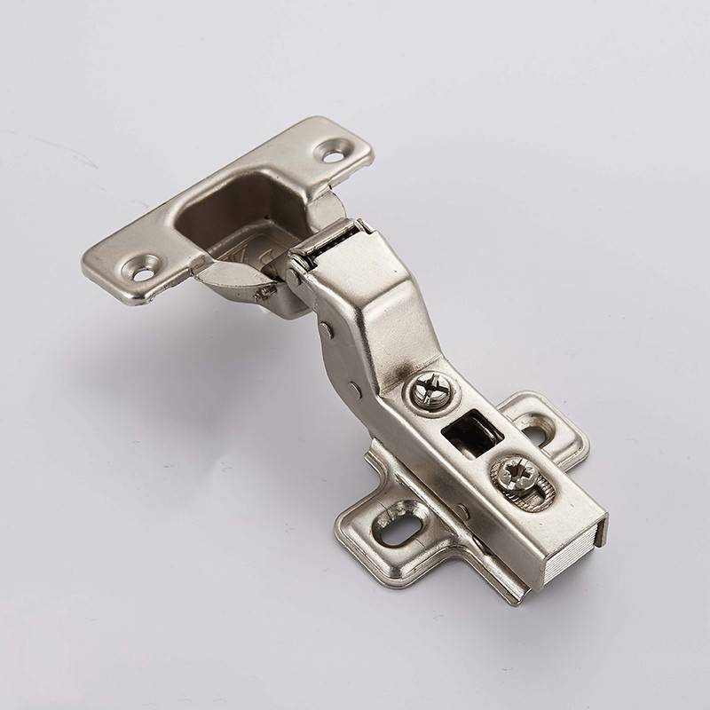 Discount wholesale Black Kitchen Cabinet Hinges - Clip-on soft closing furniture cabinet hinge with two holes plate – Yangli