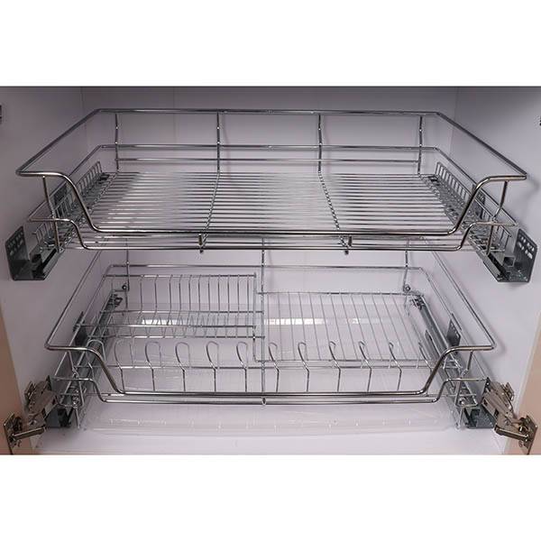 China wholesale Metal Wire Kitchen Drawer Basket - 507 Series Multi-function dishes pull out wire basket drawer – Yangli