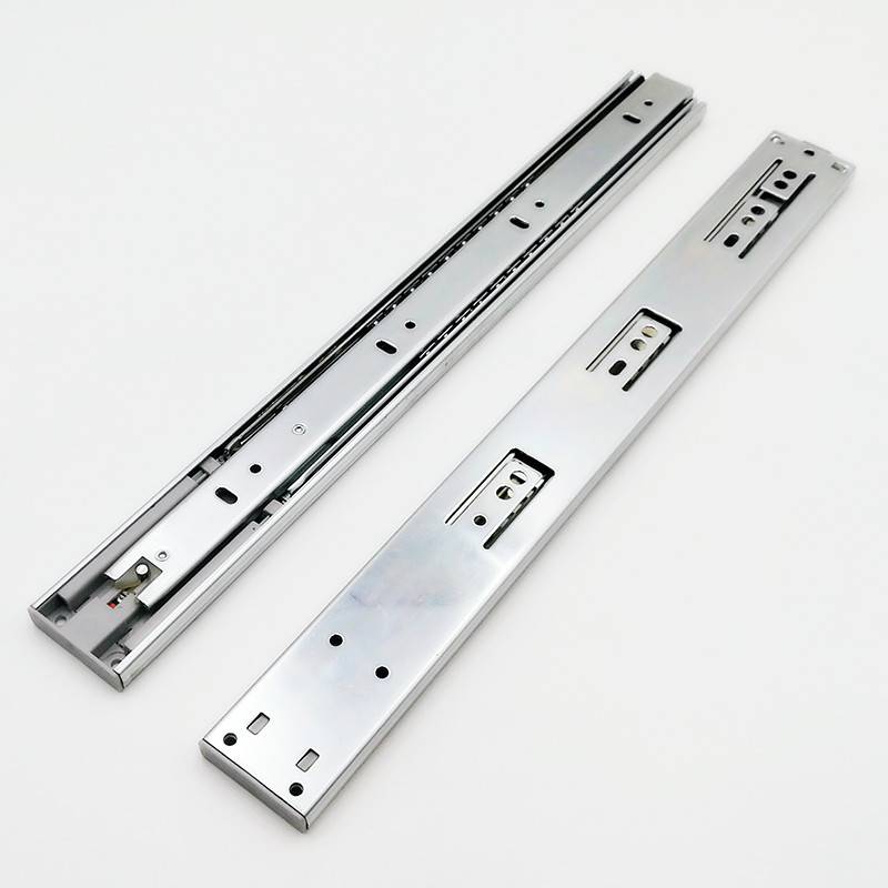 China Gold Supplier for Cabinet Slide - Push to open drawer runners slides, full extension, H45 ball bearing telescopic channel – Yangli