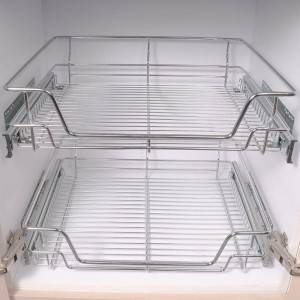 502 Series Germany type pull out soft closing wire basket drawer