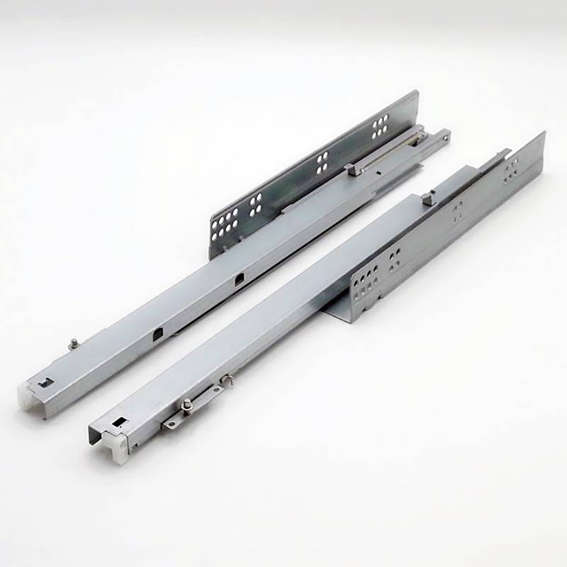 Soft Close Kitchen Drawer Runners System L 500mm Modern Box 1 Pair x low 84mm, Grey