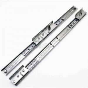 Fast delivery Hardware Products Telescopic Channel Drawer Slide - [Copy] 35mm Double extension synchronization dinning table slide with lock – Yangli