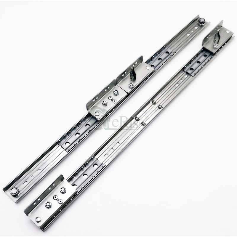 Good quality Furniture Hardware Supplies In Drawer Slider - [Copy] 35mm Double extension synchronization dinning table slide with lock – Yangli