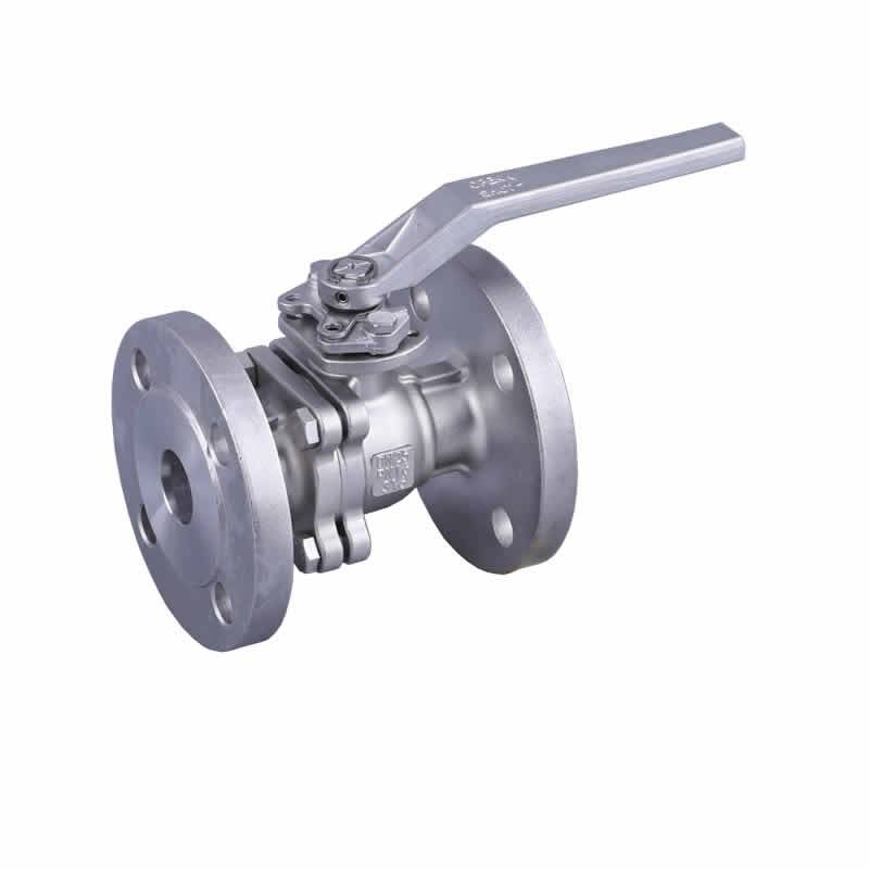2PC flange ball valve with low mounting pad PN16/PN40