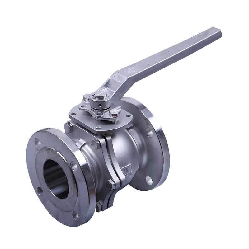 2PC flange ball valve with low mounting pad 10K