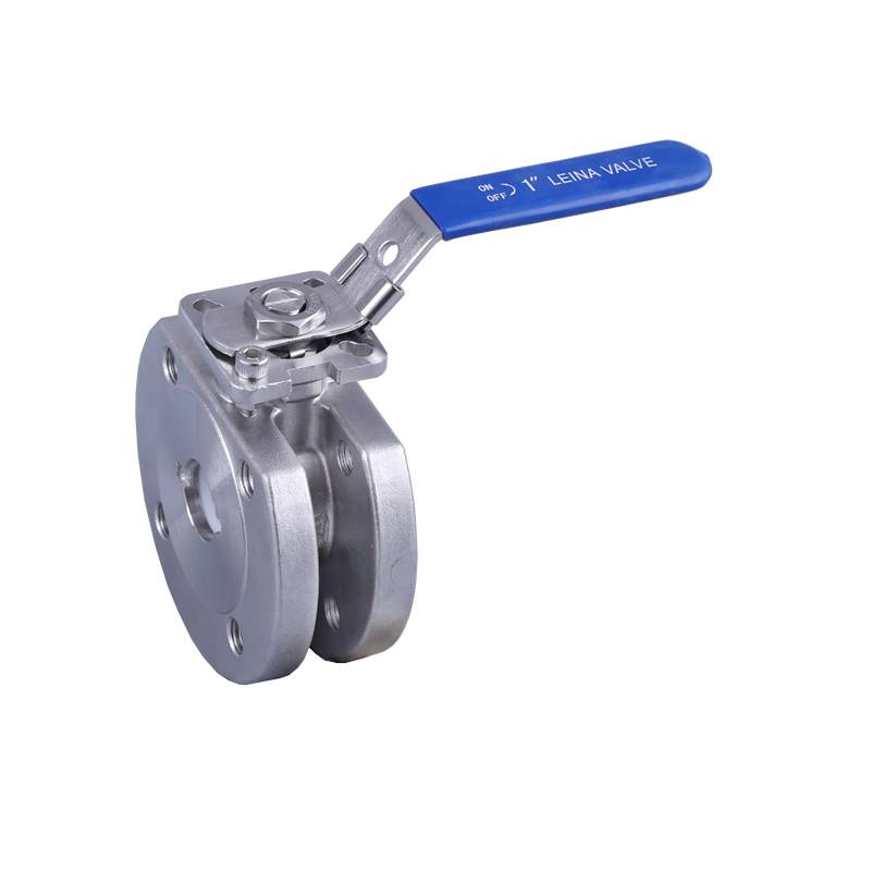 Wafer ball valve with direct mounting pad
