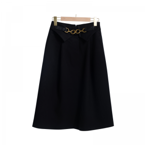 Belt skirt with irregular waist design