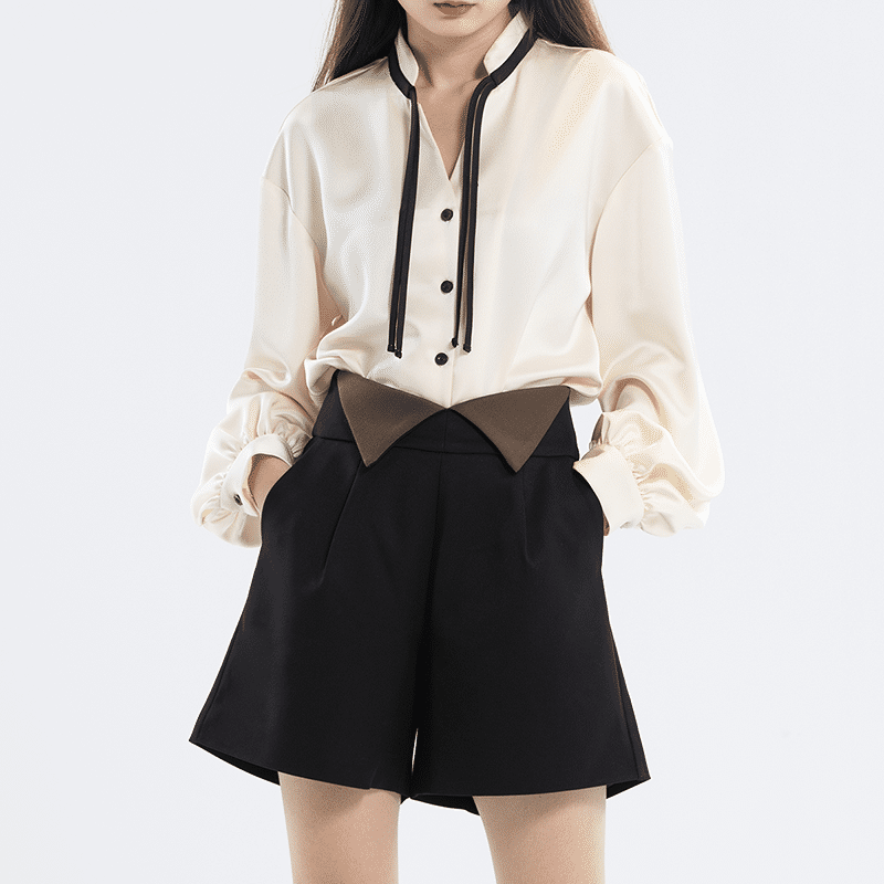 China Elegant fashion inverted triangle suit shorts Manufacturer and  Supplier
