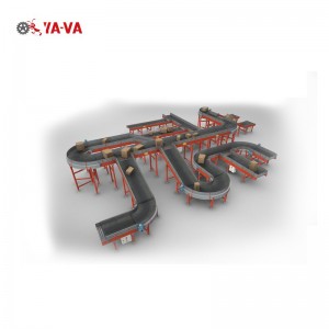 Belt curved conveyor straight PVC belt conveyor