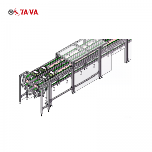 pallet chain conveyor in aluminum profile and carbon steel chain  can be customized