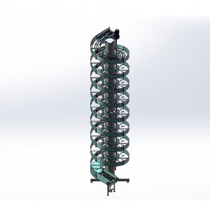 Factory Made CE Palletizing Solution Vertical Elevator Conveyor Motorized Spiral Conveyor For Cartons or Boxes Logistics Solution/Nonpower Spiral Conveyor
