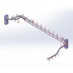  Continuous Vertical Conveyor Lift Vertical Conveyors Lifters/Continuous Vertical Transfer Conveyor System For Cartons, Bags, Pallet