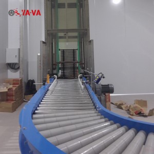 degree chain driven curved roller conveyor