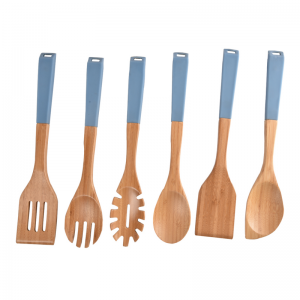6pcs Bamboo Wooden Kitchen And Cooking Utensils Set