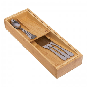 Bamboo Expandable Utensil Holder With Removable Knife Block