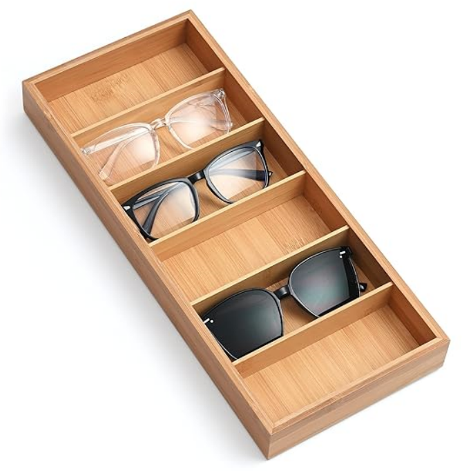 Bamboo Eyewear Glasses Box Storage Organizer1