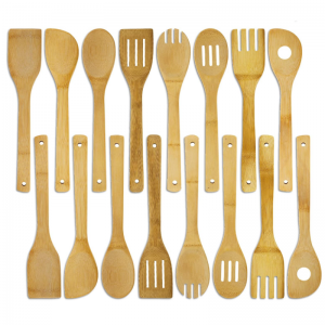 Bamboo Kitchen Utensils Set For Cooking