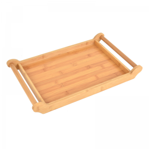 Bamboo Wooden Serving Tray With Hands Para sa Food Breakfast Dinner